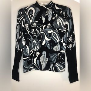 Cabo beaded crop sweater L